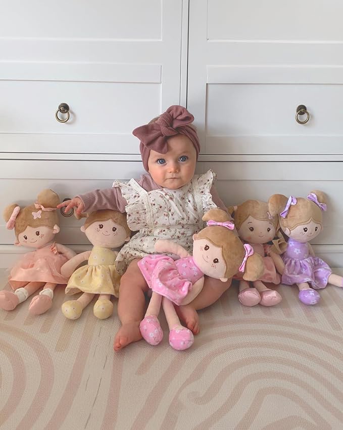 Soft Baby Doll Toys (12''), My First Baby Rag Doll for 1 Year-Old Girl Birthday Gift