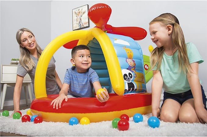 Fisher-Price Helicopter Inflatable Ball Pit, 61" x 40" x 36"