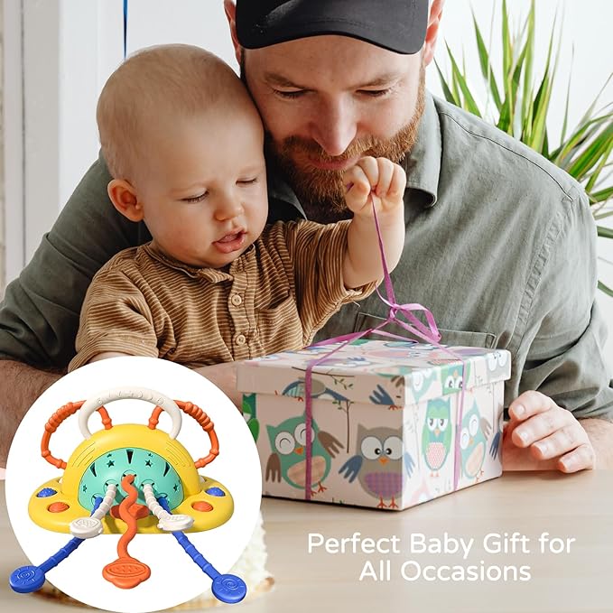 High Chair Toys with Suction Cup, Montessori Toys for 1 Year Old