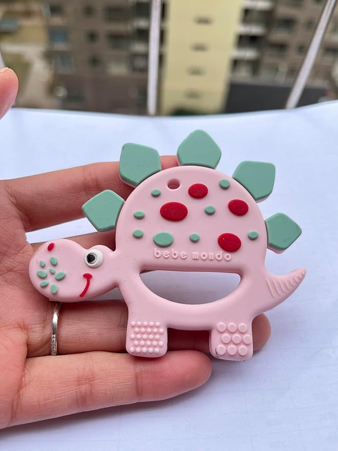 Dinosaur Teething Toys 3-6 Months, Teethers for Babies 3-6 Months 6-12 Months,