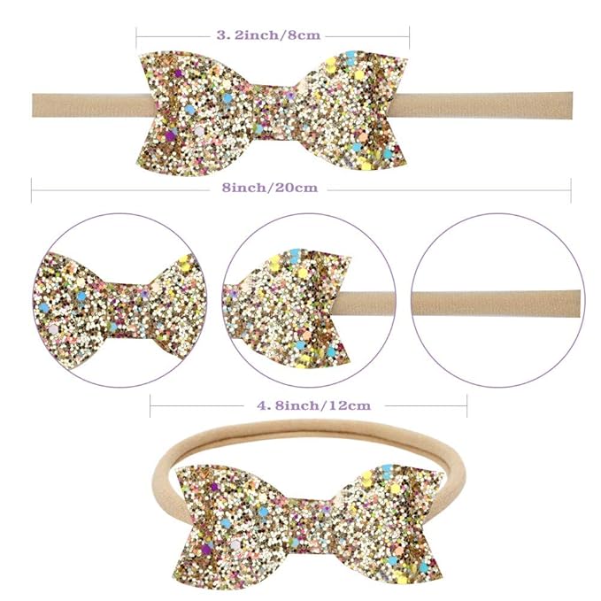Baby Girls Nylon Elastic Headband Soft Flower Hair Band For 10