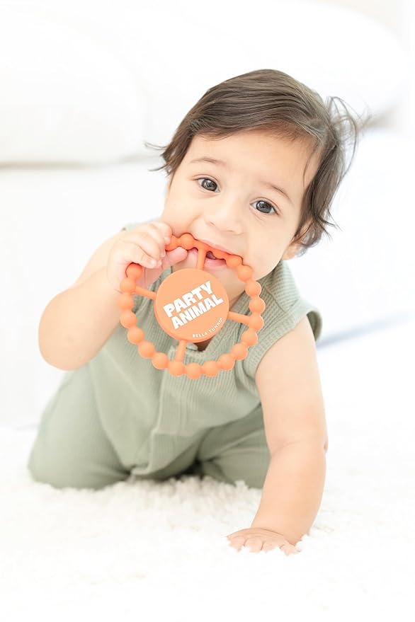 Bella Tunno Happy Teether ??Soft & Easy Grip Baby Teether Toy, Silicone Teether Ring to Help Soothe Gums