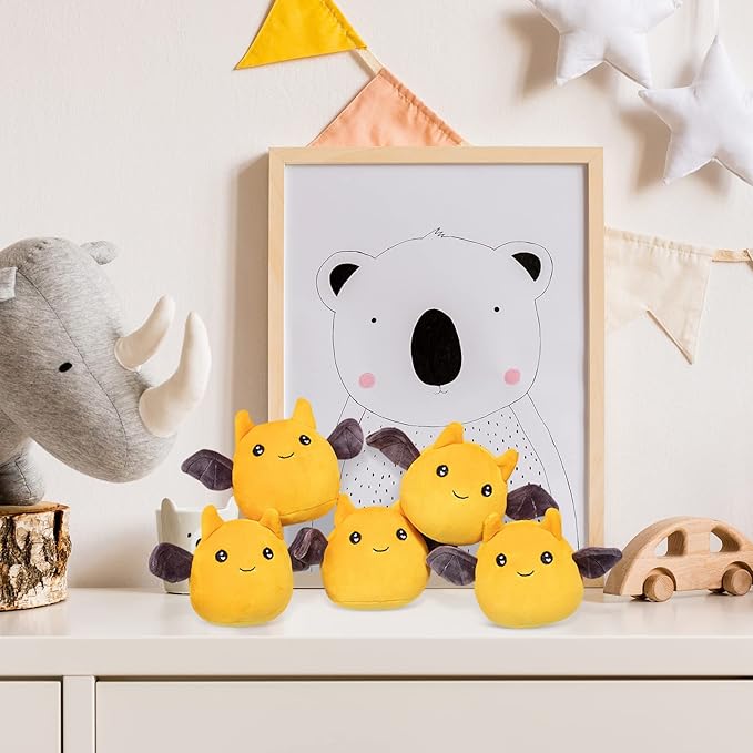 REFAHB Lucky Bat Plush Toy, Removable Stuffed Animal Plush Dolls (5pcs a