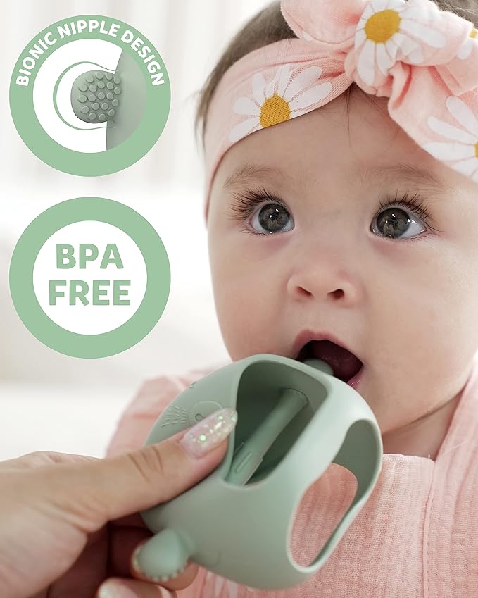 Teething Toys for Babies 0-6 Months, Never Drop Silicone Baby Teether