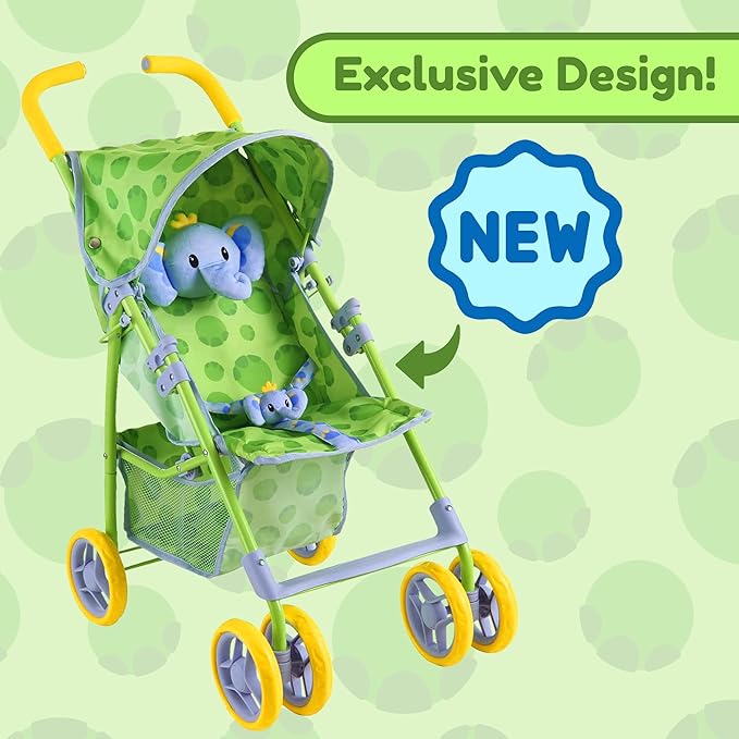 Baby Doll Stroller for Toddlers 1-3, Pillow Animal Toy Baby Stoller for Dolls