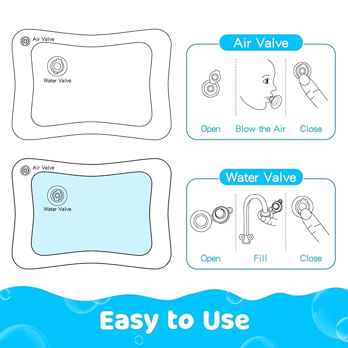 Tummy Time Water Mat丨Inflatable Tummy Time Water Play Mat 3 to 12 Months