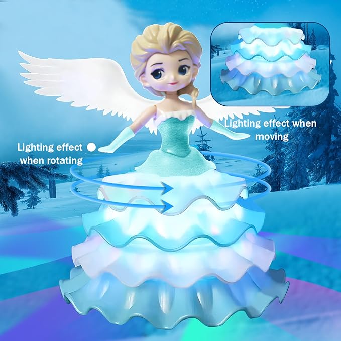 Dancing Princess Toys for Girls,Electric Cars Angel Doll with Colorful 3 4 5 6 (159A)