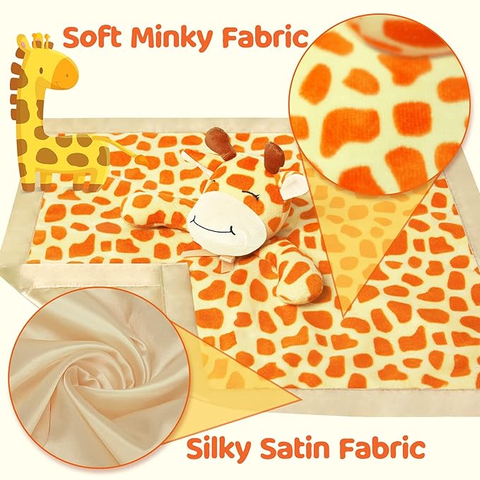 Pro Goleem Giraffe Loveys for Babies Soft Security Blanket Snuggle 16 Inch