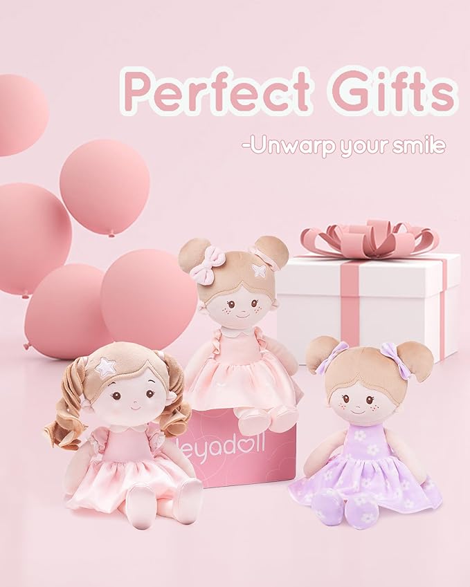 Soft Baby Doll Toys (12''), My First Baby Rag Doll for 1 Year-Old Girl Birthday Gift