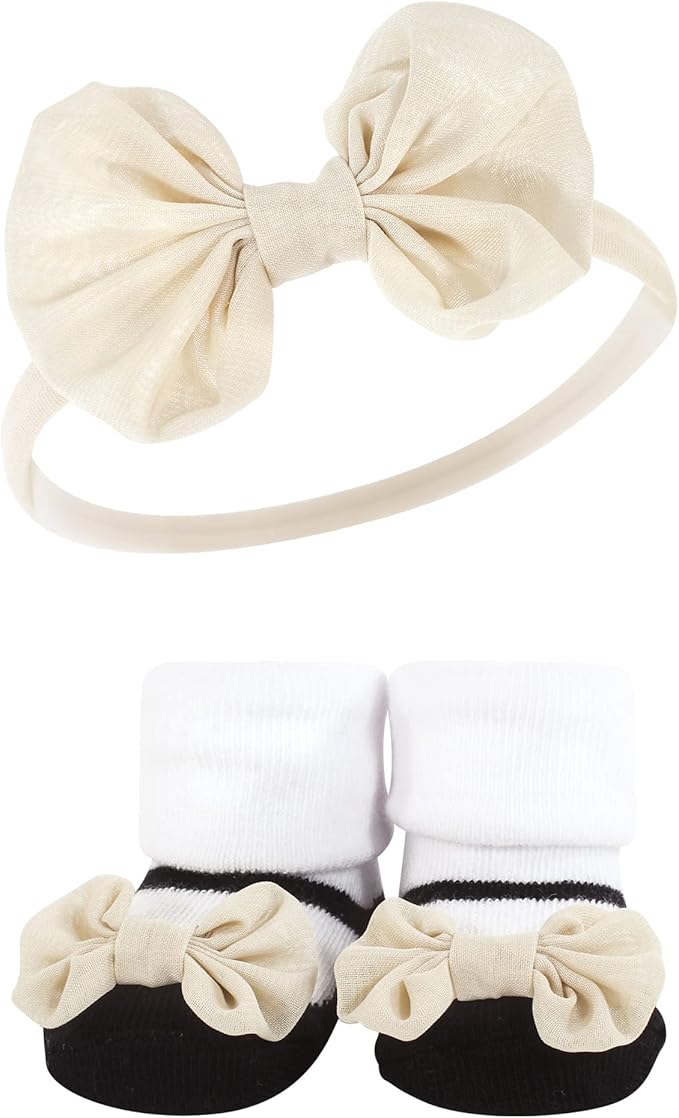 Hudson Baby Girl's Headband and Socks Giftset