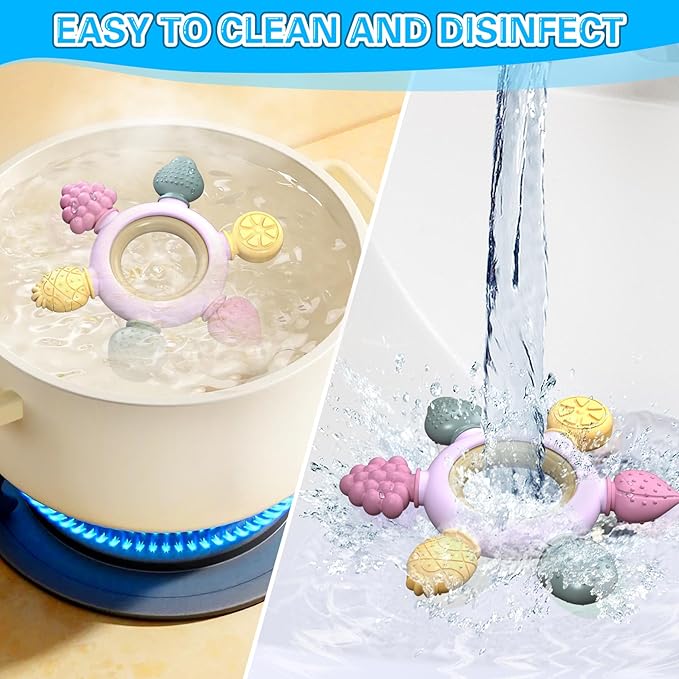 GJZZ Baby Teething Toys Silicone Teethers BPA Free Fruit Shape 0-3 6-12