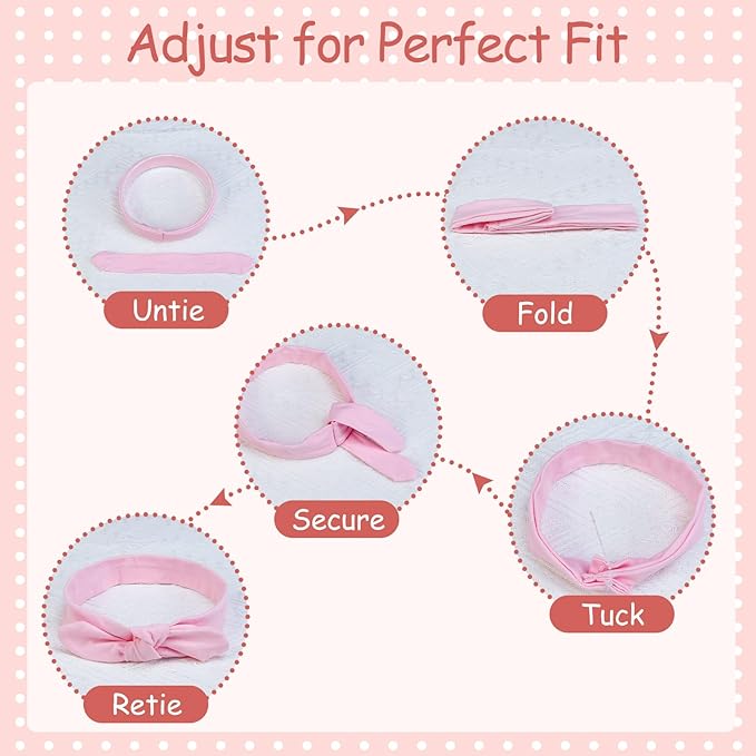 Fmeida 5 Pcs Baby Headband Rabbit Knot Hair Band Cotton