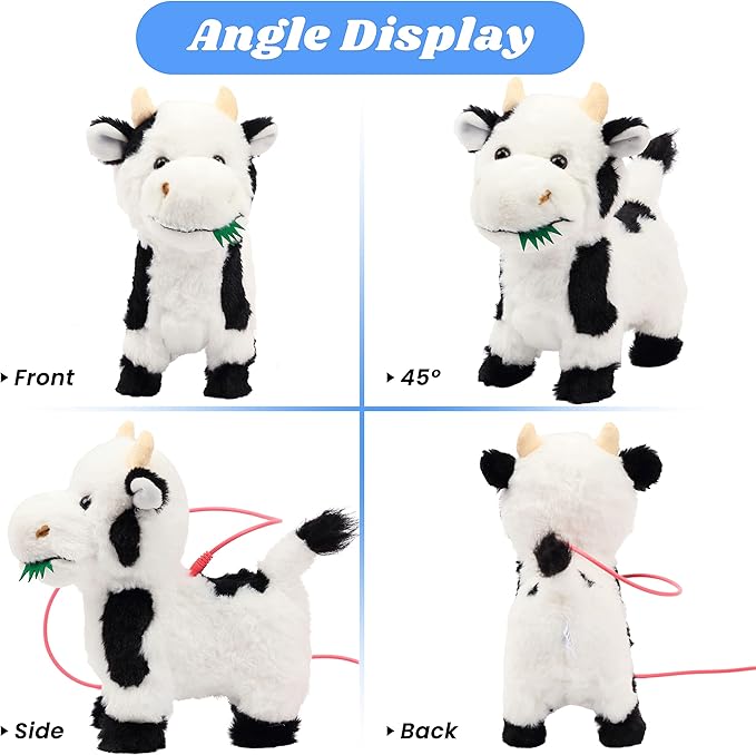 Hopearl Walking Cow Interactive Electronic Pet Singing Toy Remote Control 9''