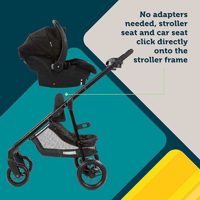 Safety 1st Grow and Go Flex 8-in-1 Car Seat Stroller Combo, Baby Stroller Travel Systems for Infants 4-30 lbs, Stroller and Carseat Combo Set, Orchid Bloom