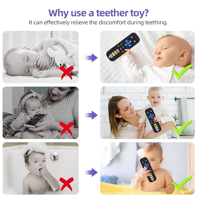 Chuya Baby Remote Control Teether Toy Chew Toy for Babies 0-24 Months