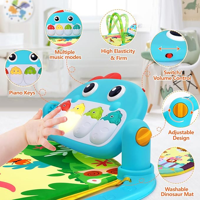 Baby Play Mat Baby Toys Tummy Time Mat Baby Activity 0-6 6-12