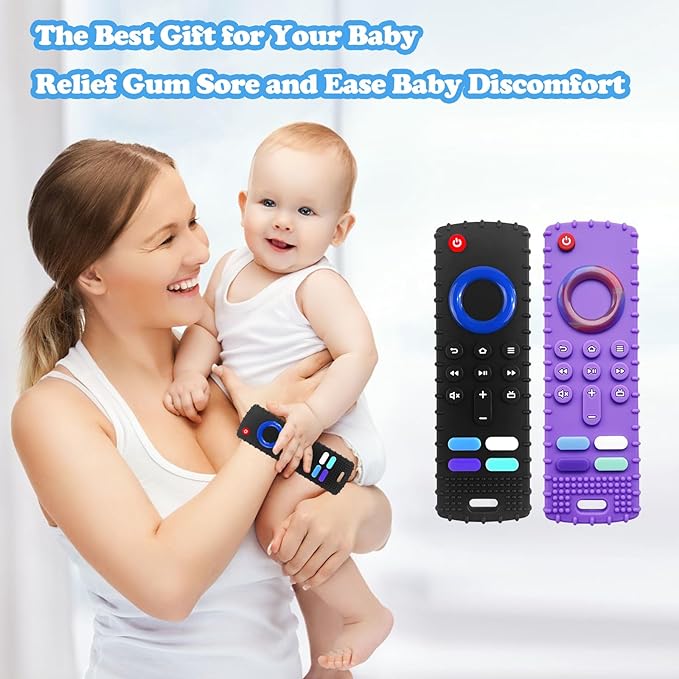 Baby Teething Toys, Food Grade Silicone Teether for Babies 3 6 12 18 Months