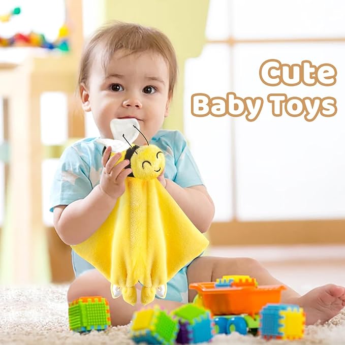 Pro Goleem Bee Loveys for Babies Soft Security Blanket Baby 12 Inch