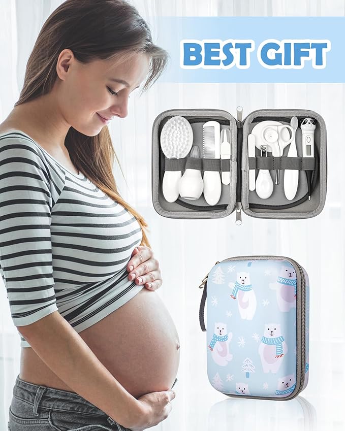 Lictin Baby Grooming and Health Kit, Safety Care Set, Newborn Nursery Health Care Set with Hair Brush,Comb,Nail Clippers and More for Newborn Infant Toddlers Baby