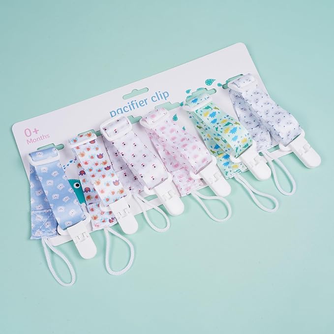Baby Pacifier Clip with Adjustable Length Buckle,Paci Leash Binky Clips for Baby Boys and Girls 6 Gift
