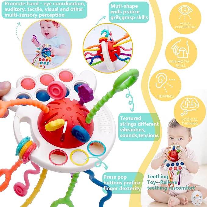 Montessori toys for babies 6-12 months Baby Silicon Sensory Travel 3-6 Months 1 Year