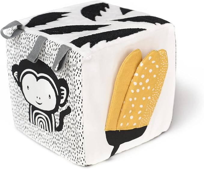 Wee Gallery Soft Block, Jungle - Sensory Stimulation Baby Toy 0-3-6-9-12-24 Months