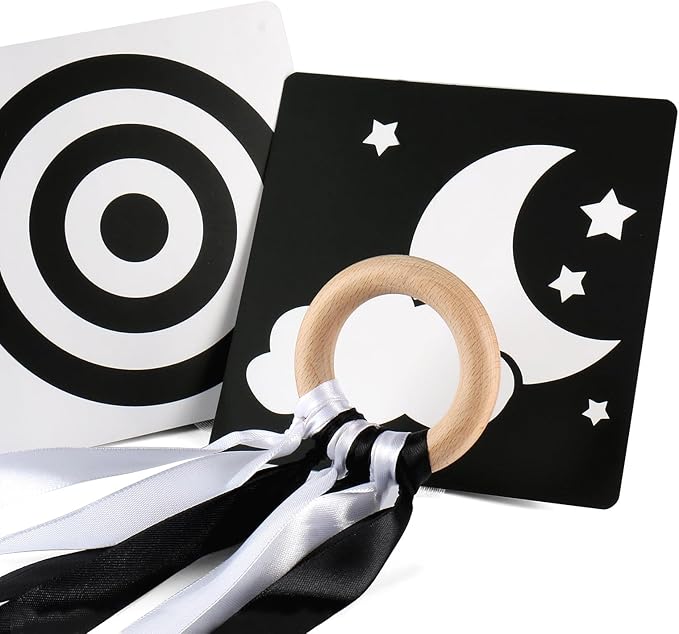 Baby Flash Cards Black and White Cards for 0-3 Months, High Contrast Baby Toys for Newborn