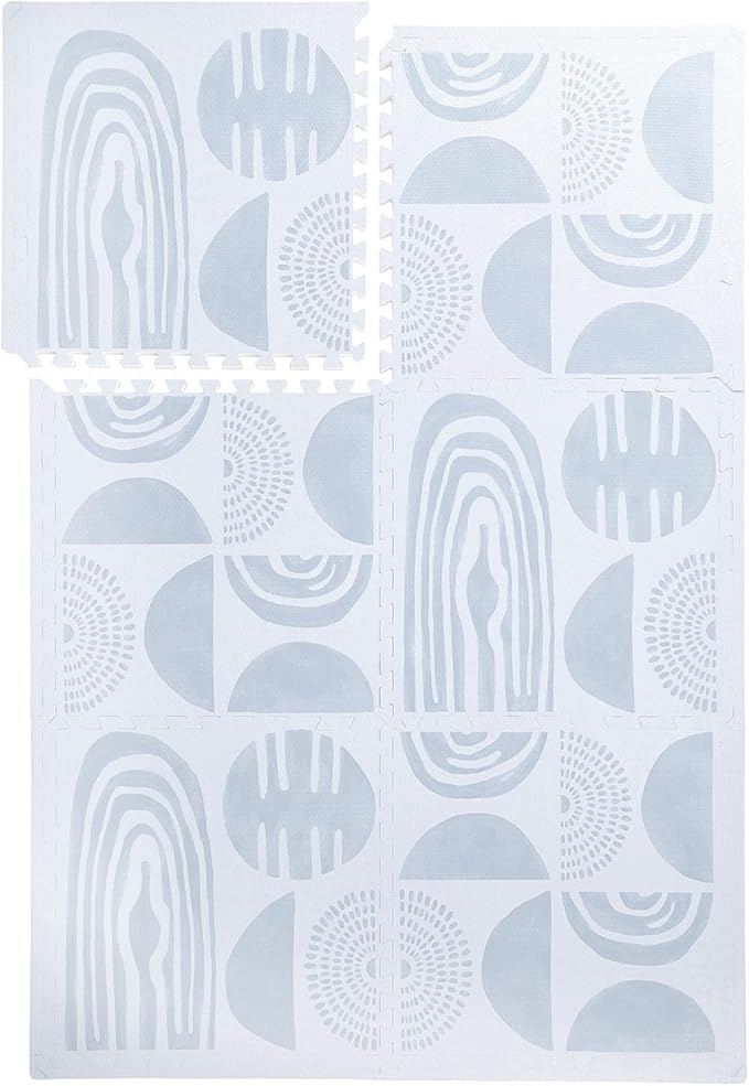Premium Exercise & Baby Foam Play Mats - Stylish & Large Non-Toxic Odorless Floor Mat 6 Tiles 6ft x 4ft -