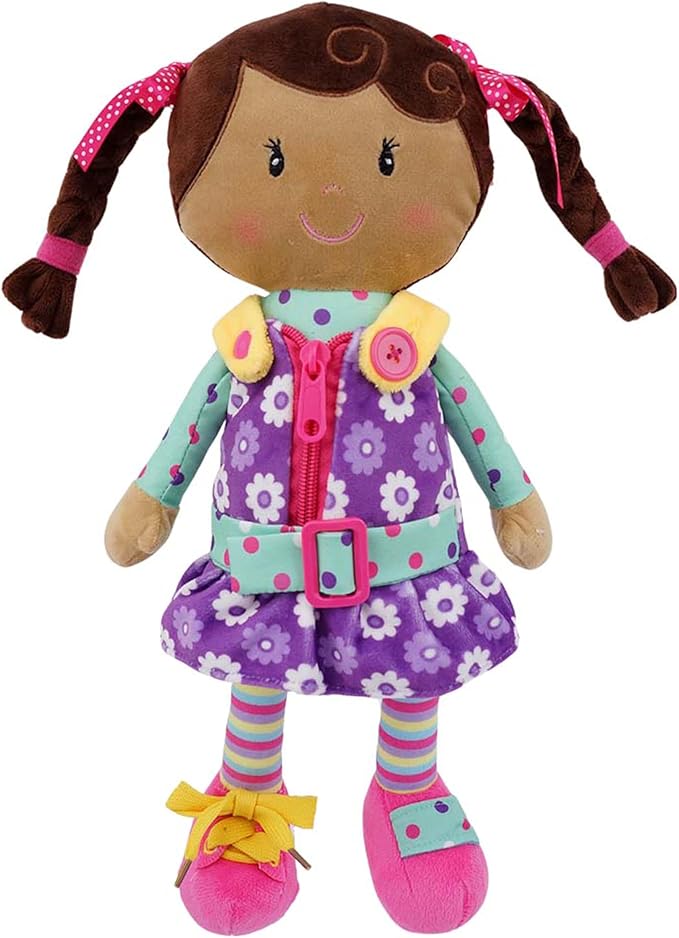 Sugar Snap Plush Learn to Dress Doll for Toddlers - 15" 2 Year