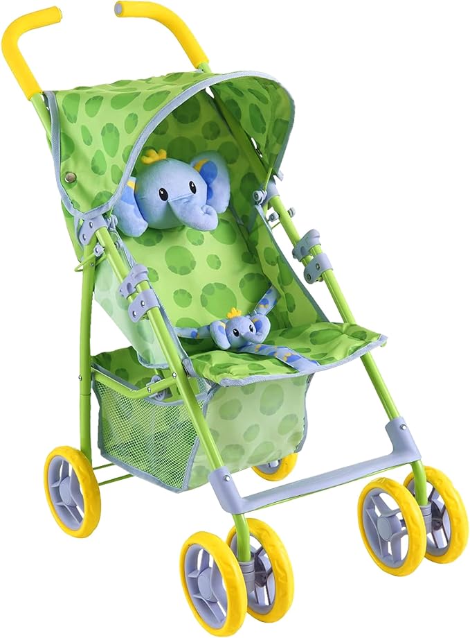 Baby Doll Stroller for Toddlers 1-3, Pillow Animal Toy Baby Stoller for Dolls