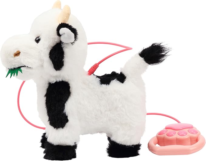 Hopearl Walking Cow Interactive Electronic Pet Singing Toy Remote Control 9''