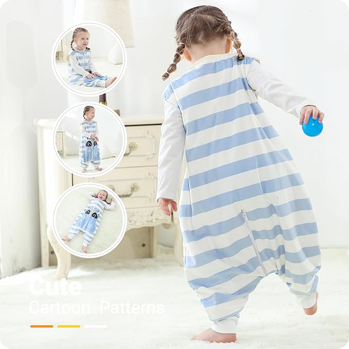 Infant Toddler Sleeping Bag, Baby Sleeping Sack Sleeveless 4 Season 3-5T, Raccoon