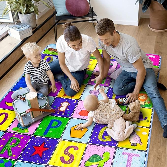 teytoy Baby Cotton, Crawling Mat Super Soft Carpet Plush Surface Non-Slip Design (59 x 44 Inch)