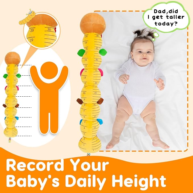 Baby Sensory Caterpillar Toys 0-3 Month Music Animal Stuffed Plush 0-3-6-12 Month 9-12 Month