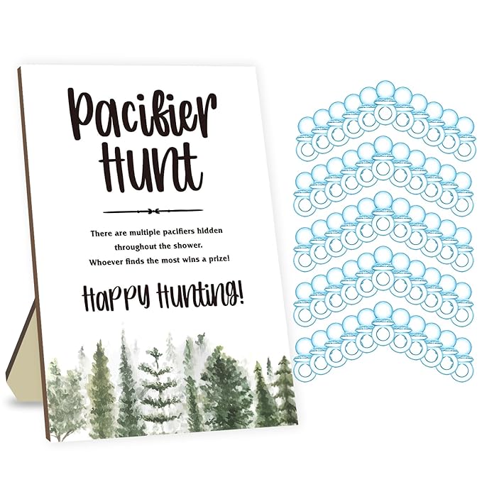 Baby Shower Party Games, Baby Pacifier Hunt 50 Blue