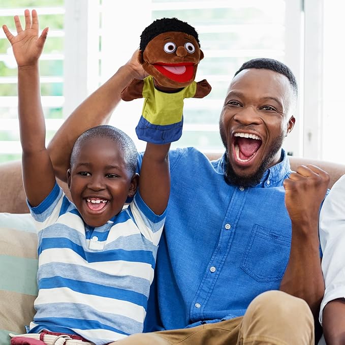 1 Pcs Family Hand Puppets 12 Inch Grandparents, Mom & Dad
