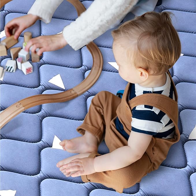 Premium Foam Baby Play Mat, 36x36 Inch Foldable and Machine Washable Crawling Mat