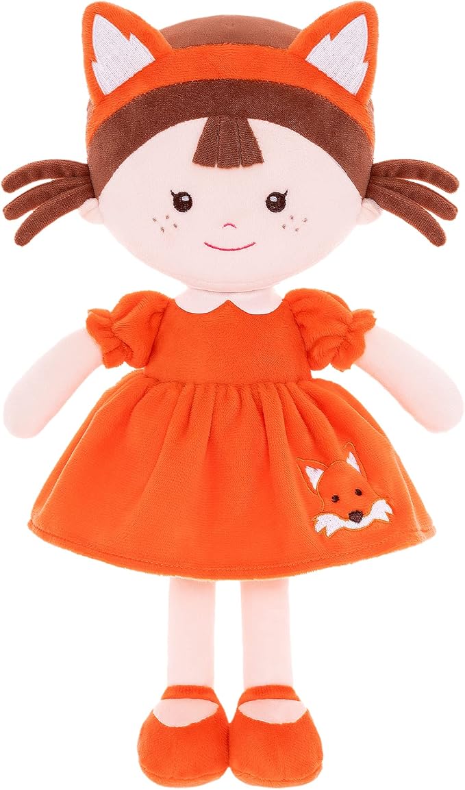 Onetoo First Baby Doll Plush Rag Doll Sleeping Cuddle Buddy Dress14(Milly Series)
