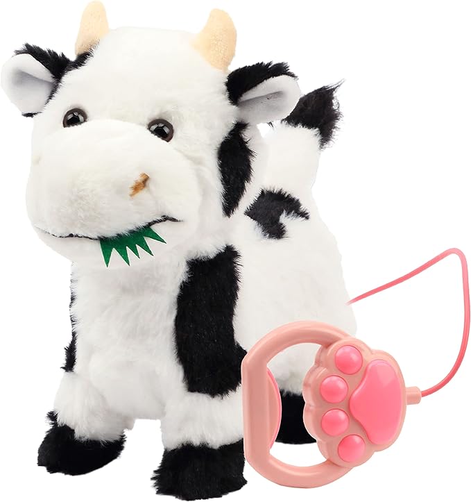 Hopearl Walking Cow Interactive Electronic Pet Singing Toy Remote Control 9''