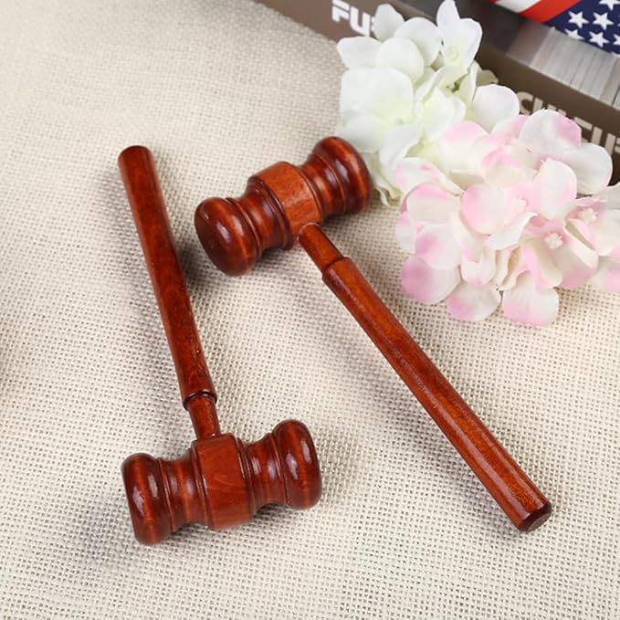 ibasenice Toddlers Hammer Costume Accessories - 2pcs Wooden Toddlers Toys