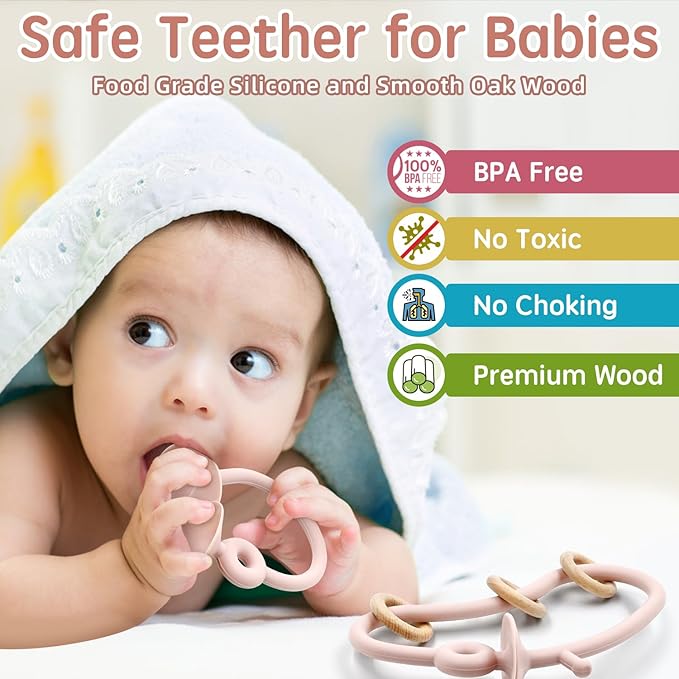 Baby Sensory Teething Chew High Chair Suction Toys for Infant 6 12 18 24