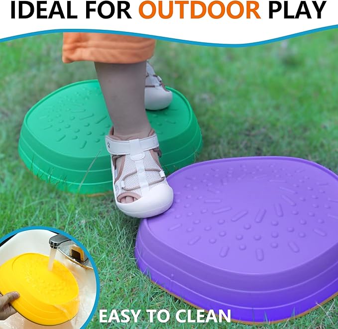 6 Pcs Stepping Stones for Kids, Toddler Sensory Balance Stones 3-8+