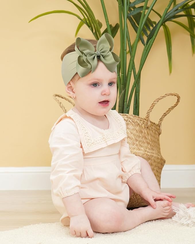 doboi 20PCS Baby Bows Baby Girl Headbands Nylon Hairbands