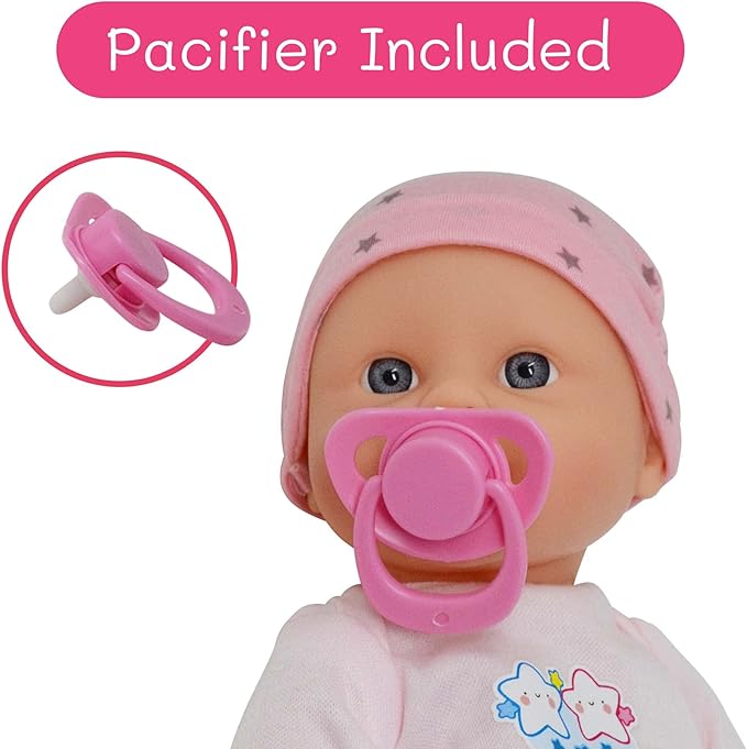 Baby Doll Bath Set with Bathtub & Playtime Accessories – Bath Time Playset for Kids, Girls 12” Doll, 8pc Pink 3+…