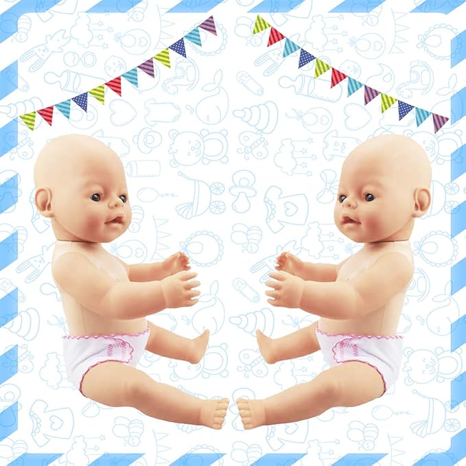 4 Pack Baby Diapers Doll Underwear for 14-18 Inch Baby