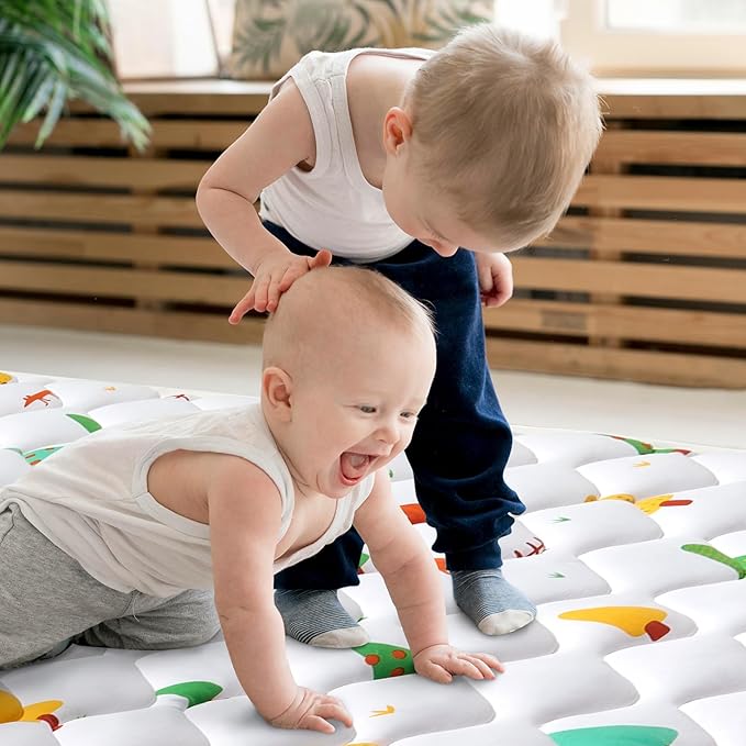 Premium Foam Baby Play Mat 47" X 47", Thick One-Piece Crawling Mat