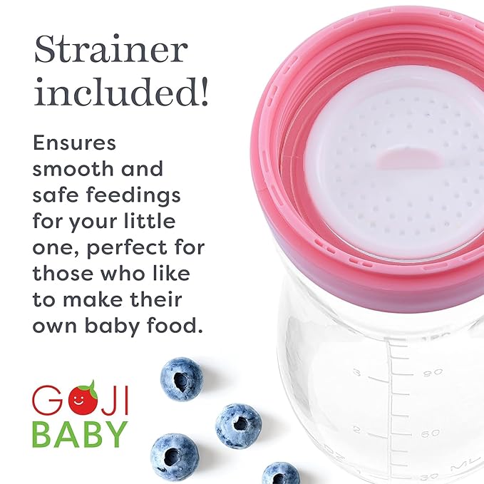 4 oz Silicone Baby Food Dispensing Spoon - 4 Pack - Great for 4+ Month Infants - Includes Stopper - Easy to Use and Mess-Free - Precise Food-Release Feeder - Great for Travel (Pink