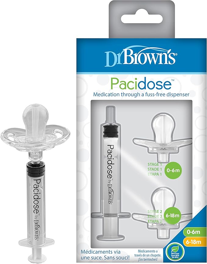 Dr. Brown's Pacidose Pacifier and Liquid Baby Medicine Dispenser 0-6m and 6-18m