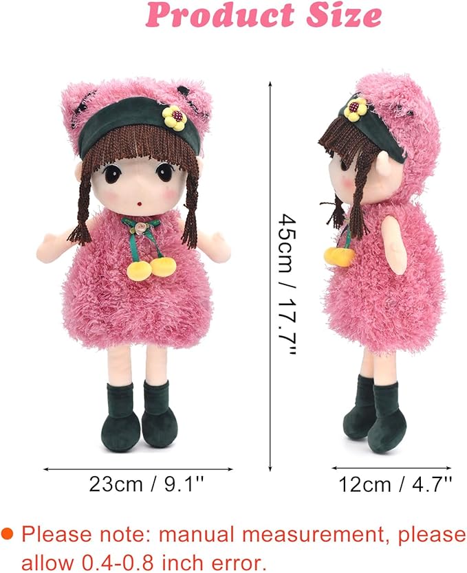 HWD Kawaii 17 inch Stuffed Plush Girl Toy Doll Good