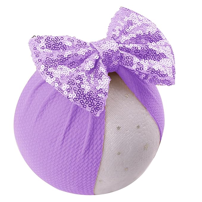 Glitter Bows for Baby Girls Headband, Newborn Bows Headbands Baby Accessories.(FD117) (Navy